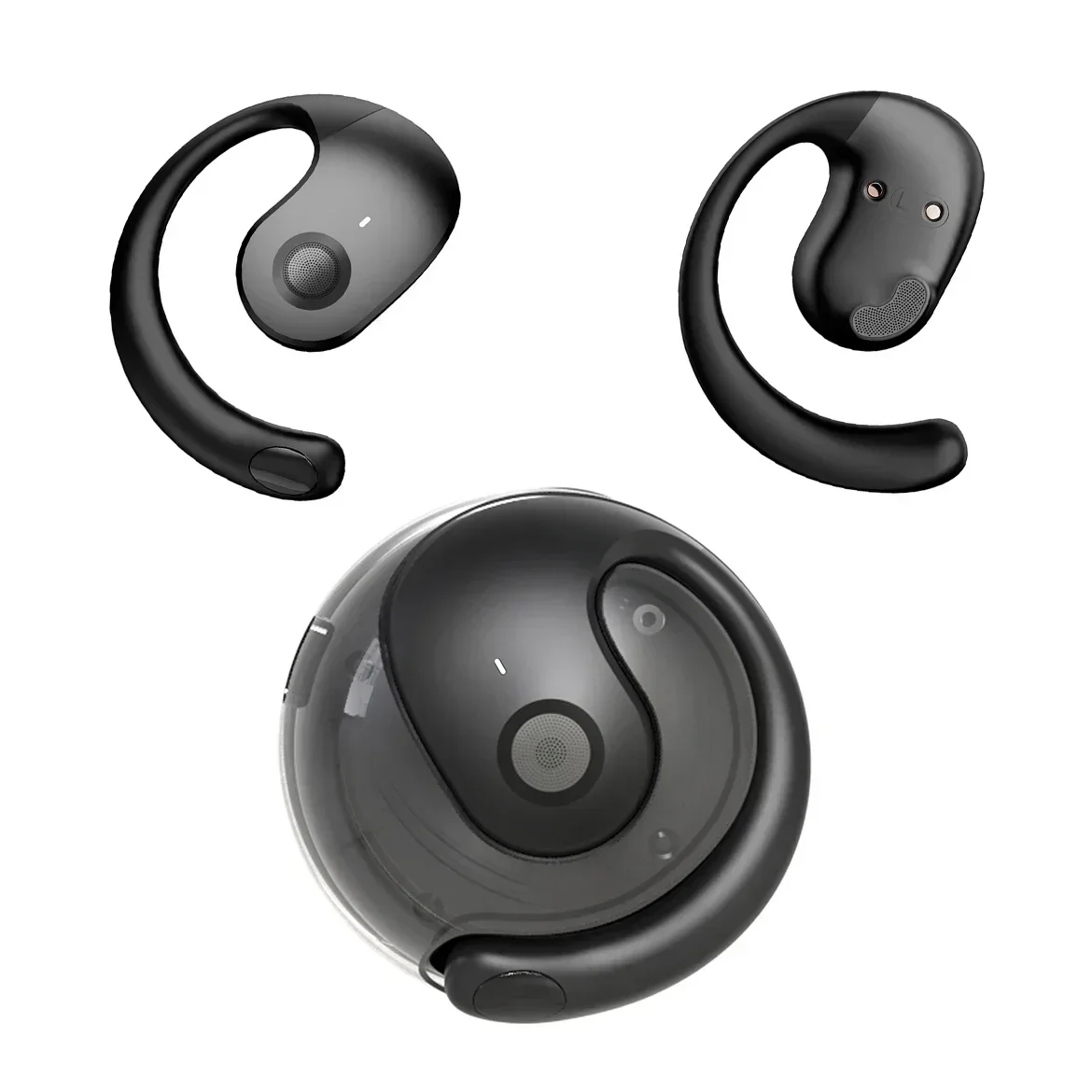 Headphones - Cuffie TWS Trasparenti Bluetooth con Display