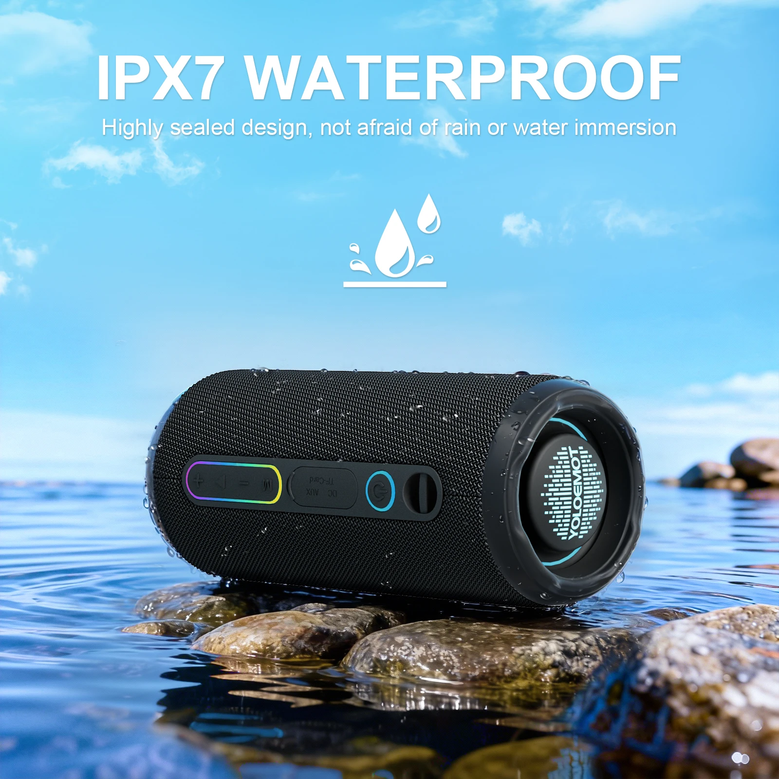 Altoparlanti Bluetooth YOLOEMO - Portable Bluetooth Speaker Waterproof Ipx7 recensione e prezzo