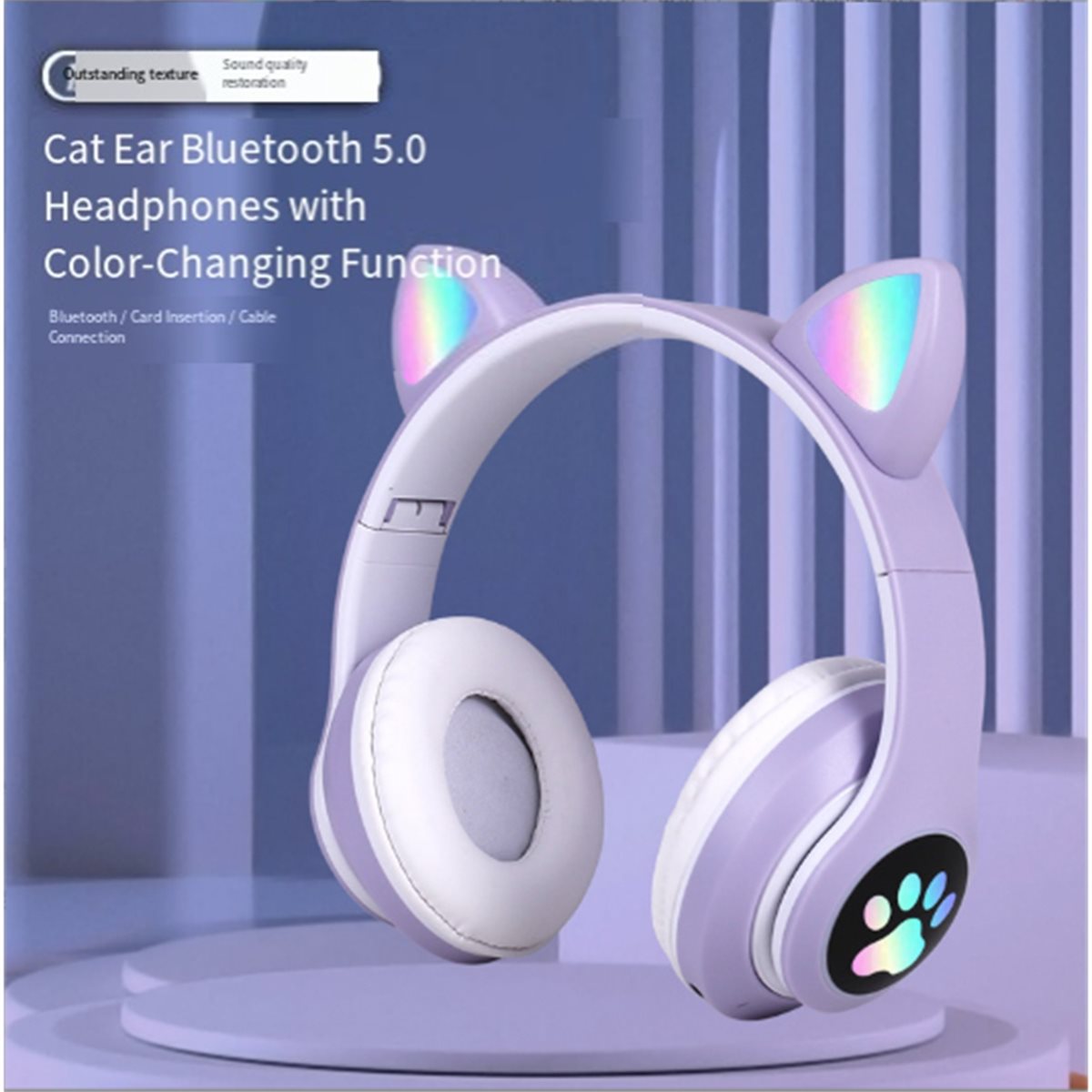 DT[Set di]D1585-Auricolare Blu - Cat Ear Bluetooth Headset Led recensione e prezzo
